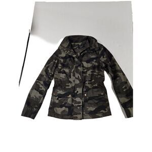 Love Tree Womens Green Camouflage Full Zip Jacket Coat - Size‎ Small